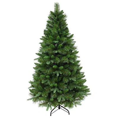 Image of Vivo Technologies Kaemingk Artificial Christmas Tree Traditional Green Pine with Stand 5ft 6ft 7ft, (180cm)
