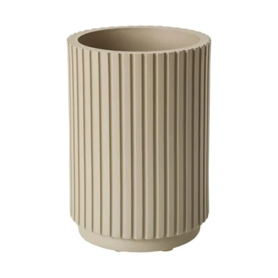 Image of Newly Launched Blue Canyon Berkeley Tumbler, Polyresin Toothbrush Bathroom Glass, Cup for Durable Construction, Mouthwash Cups, Reusable, Portable Makeup Brush Holder,Almond