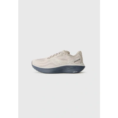 Image of Saucony Men&#039;s, Ride 18 Running Shoe, Dove/Navy, 10