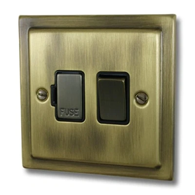 Image of G&amp;H Brassware TAB357 Victorian Antique Brass 13A Switched Fused Spur