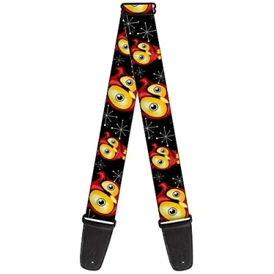 Image of Buckle Down Guitar Strap Big Eye Owl 2 Inches Wide