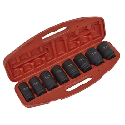 Image of Sealey Premier Impact Socket Set 8pc Deep 3/4&quot;Sq Drive Metric