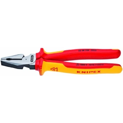 Image of KNIPEX 02 08 225 SBA Tools 9&quot; High Leverage Combination Pliers, Insulated (0208225SBA)