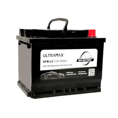 Image of Ultramax 12V 60Ah 640 CCA START STOP ADVANCED AGM/AGM PLUS EFB CAR Battery Type 027, YBX9027 Yuasa
