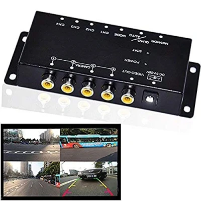 Image of Auto Wayfeng WF® IR Control 4 Cameras Video Car Image Switch Combiner Box For Left view Right Front Rear Parking Camera