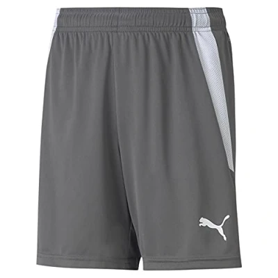 Image of PUMA Kids&#039; TeamLIGA Shorts, Smoked Pearl White, Medium