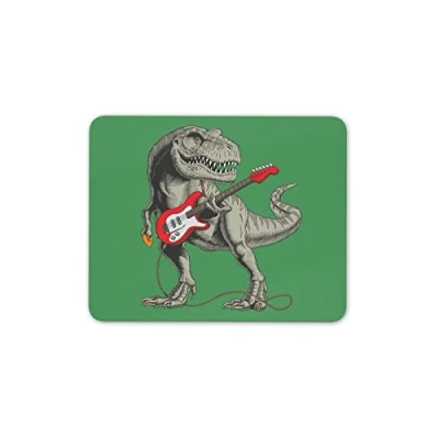 Image of Destination Vinyl ltd Guitar T Rex Dinosaur Mouse Mat Pad Office Secret Santa Computer #13283