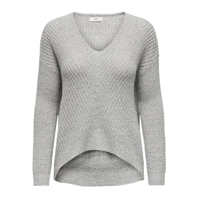 Image of bestseller a/s Women&#039;s JDYNEW Megan L/S Pullover KNT NOOS Sweater, Cloud Dancer/Detail: w. Black Ply, XXS