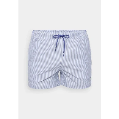 Image of K Way Hazel MID Stripes Beach Swimming shorts, Men&#039;s, Size: Medium, White/blue deep