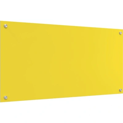 Image of vidaXL Kitchen Backsplash Yellow Tempered glass 100 x 50 0.6 cm
