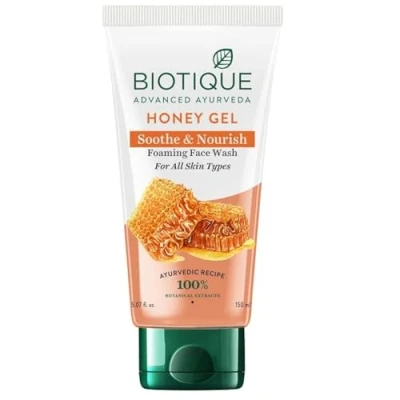 Image of Biotique Bio Honey Gel Refreshing Foaming Face Wash, 150ml