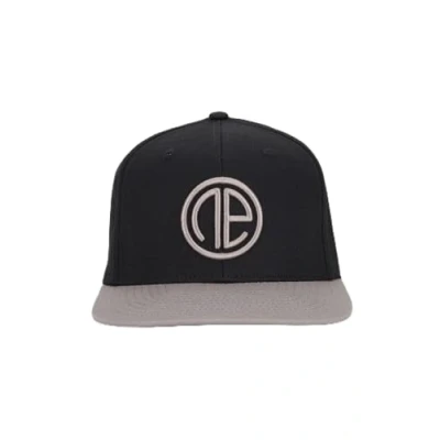 Image of One Athletic Men&#039;s Flat Peak Cap, Size, Black/Grey