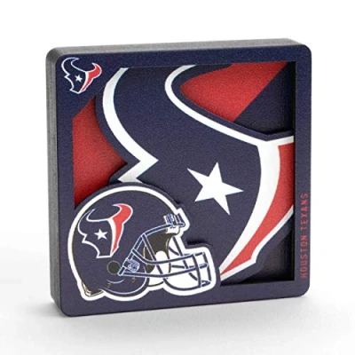 Image of YouTheFan NFL Houston Texans 3D Logo Series Magnets