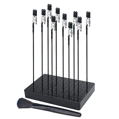 Image of LAMXD Spray Paint Clamps, Airbrush Holder Clamp, Model Making Tool, Painting Stand Base and 10 Pcs Alligator Clip for Hobby (Black)