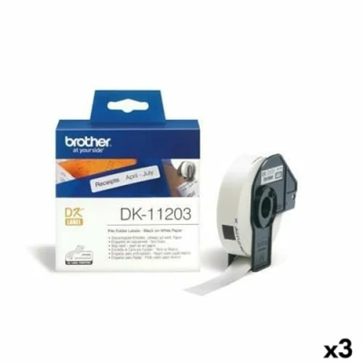 Image of Brother DK Labels 11203 17mm x 87mm File Folder 300 DK11203