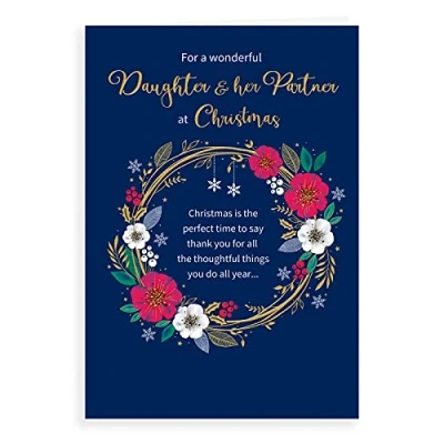 Image of Regal Publishing Classic Christmas Card Daughter &amp; Partner 9 x 6 inches, C85383