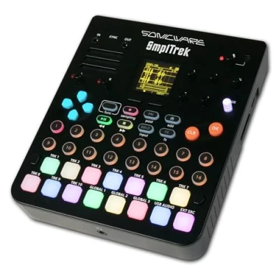 Image of Sonicware SmplTrek [Portable Production Sampler] Compact, lightweight and battery powered Drum Machine &amp; Sampler with Built in Mic Speaker