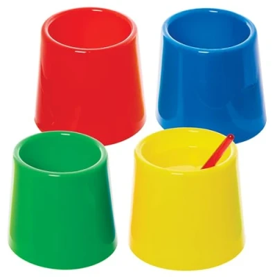 Image of Baker Ross FN283 Large Non Spill Water Pots Pack of 4, for Painting, Kids Arts and Crafts
