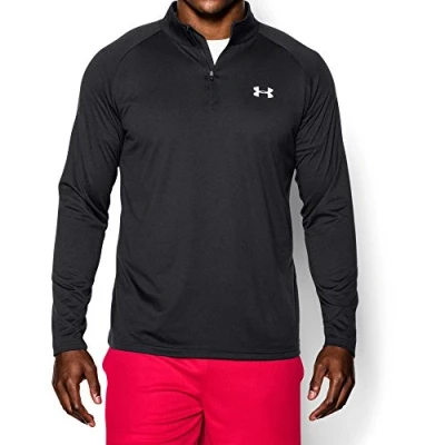 Image of Under Armour Men&#039;s UA Tech 1/4 Zip Long Sleeve Shirt Black(003), Medium