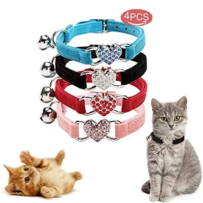 Image of Lovely Kitten Collar, Cat Collar with Bell and Elastic Strap