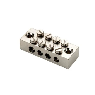 Image of Niglon Brass Earthing Termil Screw Double Pole 4 Way Chrome ETTB4