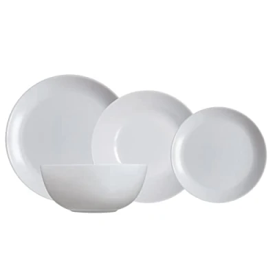 Image of Luminarc Diwali Granit Opal Dinnerware Set 19 Pieces 6 People Grey