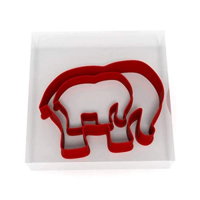 Image of Elephant Set of 2 Value Cookie/Fondant Cutters Pair 5CM + 8CM