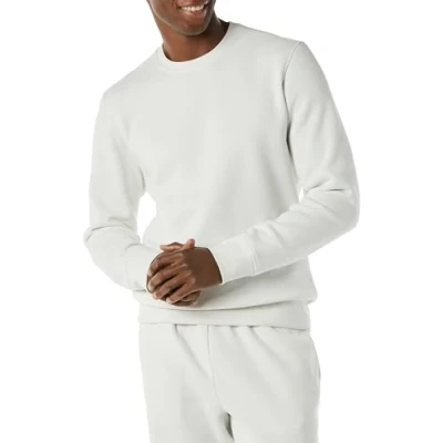 Image of Amazon Essentials Men&#039;s Fleece Crew Neck Sweatshirt (Available in Big &amp; Tall), Light Grey, XXL