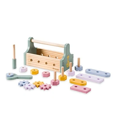Image of hauck Learn to Repair Toddler Tool Kit 2+ Years, Early Development &amp; Activity Toy Trains Motor Skills Hand Eye Coordination, Learning Made of FSC® Certified Wood, Easy Carry