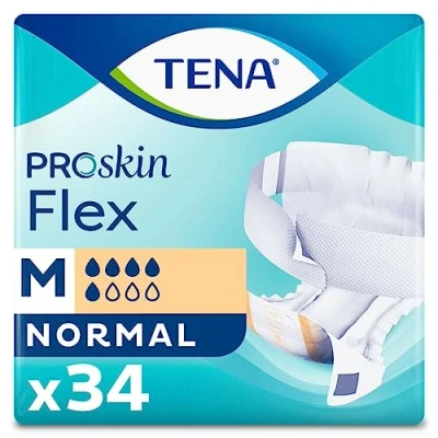 Image of Tena Proskin Flex Normal (Medium) Incontinence Pad 34 Pieces