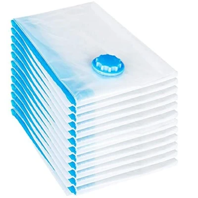 Image of Vacuum Storage Bags for Clothes 10pcs 40X50CM Reusable Sealer with Zip Seal Travel Space Saver