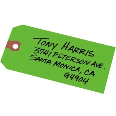 Image of Avery Unstrung Shipping Tags, 11.5 pt. Stock, 4 3/4&quot; x 2 3/8&quot;, 1,000 Green Hang Tags (12365)