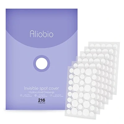 Image of Aliobio Hydrocolloid Patches Pimple Spot Invisible Acne Stickers (6 sheet/216 Patches)
