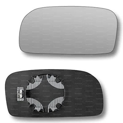 Image of Less4spares Replacement Wing Mirror Glass Left Compatible with Honda Civic 2001 2005 CLIP ON Passnager Near Side N/S Heated Convex