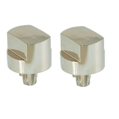 Image of KGA SUPPLIES 2 X Silver Hob Oven Switch Knobs For Stoves 61EDO BL, ST, WH