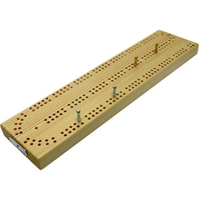 Image of Continuous 2 track wooden British cribbage board 30cm (12&quot;)