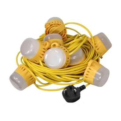 Image of Faithfull Mains Powered LED Connectable Festoon Lights 10 x 5W Bulbs 22M 230V