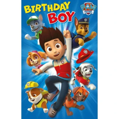 Image of Danilo Promotions Ltd Paw Patrol Official Birthday Card, Boy From The Team, Multiple Colours, PA049