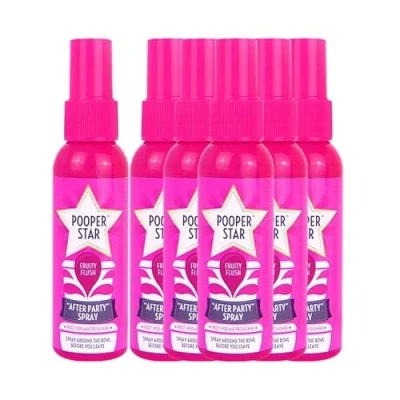 Image of Faboer Pack of 6 Pooper Swooper Toilet Spray 60ml Citrus Fruity Splash Fragrance Odour Masking Deodorizer Air Fresheners Poop Cleaning Products (Fruity Splash)