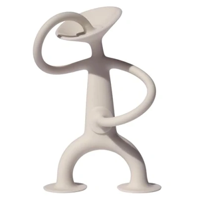 Image of MOLUK OOGI Figure Toys, Silicone Sucker Toy for Kids, STEM Learning Gift Idea, Enhances Hand Eye Coordination, Fine Motor Skills, Travel Friendly, Non Toxic, Indoor, Outdoor, Bath Time Fun, Beige