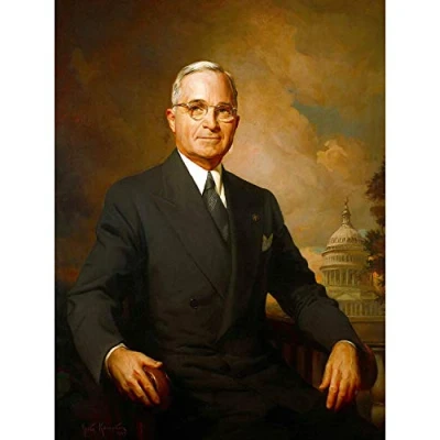 Image of Wee Blue Coo PAINTING PORTRAIT KEMPTON PRESIDENT HARRY TRUMAN POSTER ART PRINT