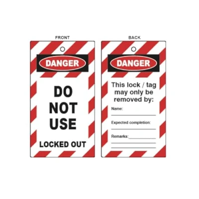Image of CenturionDo Not Use Lockout Safety Tags, Double Sided Message, Supplied in Packs of 10 Complete with Cable Ties