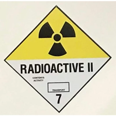 Image of Dangerous Substance Labels Radioactive 2 Safety Sign Self Adhesive Sticker 100mm x