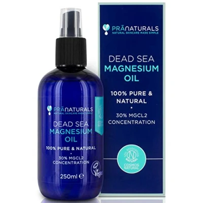Image of PraNaturals Pure Dead Sea Magnesium Oil Spray 250ml, Vegan and Cruelty Free