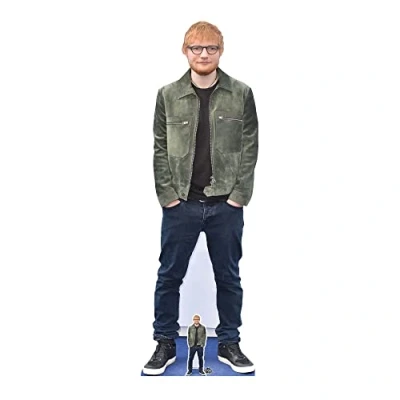 Image of STAR CUTOUTS CS935 Ed Sheeran Green Jacket Lifesize Cutout with 1 x Free Mini Cardboard Cut Out, Multicolor, Life Size