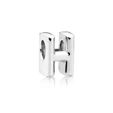 Image of Pandora Letter H Charm Silver