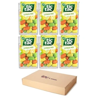 Image of 6 x Citrus Mix Tic Tac Mint Sweets For Little Moments of Refreshment Sold By VR Angel