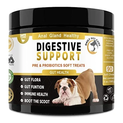 Image of Digestive Support For Dogs 5BIL CFUs Health Supplies Digestion, Immunity, Gut Health, Diarrhoea, Constipation, Allergy and More All Ages Breeds Probiotics Care