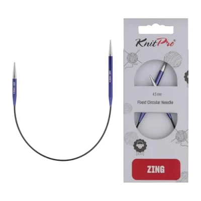 Image of KnitPro Zing Circular Needle 25cm 4.50mm 3pcs, Blue