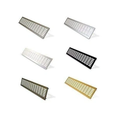 Image of Aluminium Air Vent Grille/Cooker Cabinet Vent/Under Cupboard Heater Grilles (Gold, 40mm x 500mm)